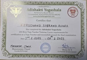 Yoga teacher training certificaat